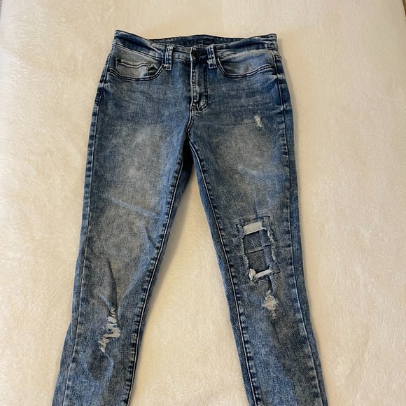 Distressed Acid wash high-rise ankle jeans by Rue - Picture 5 of 5
